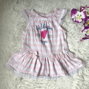 ❌Sold❌🎀 Tommy Hilfiger Toddler Girl Peplum Ruffle Top🎀